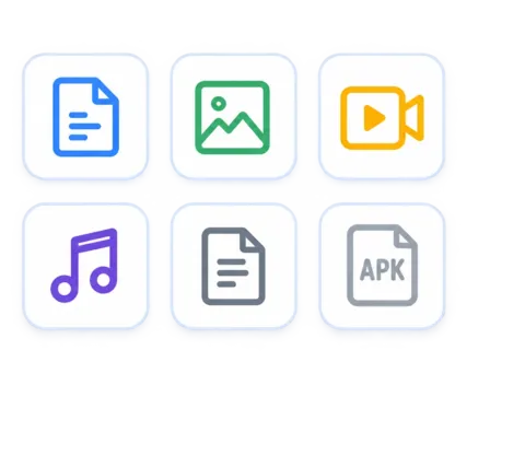 A grid of files created by other apps.