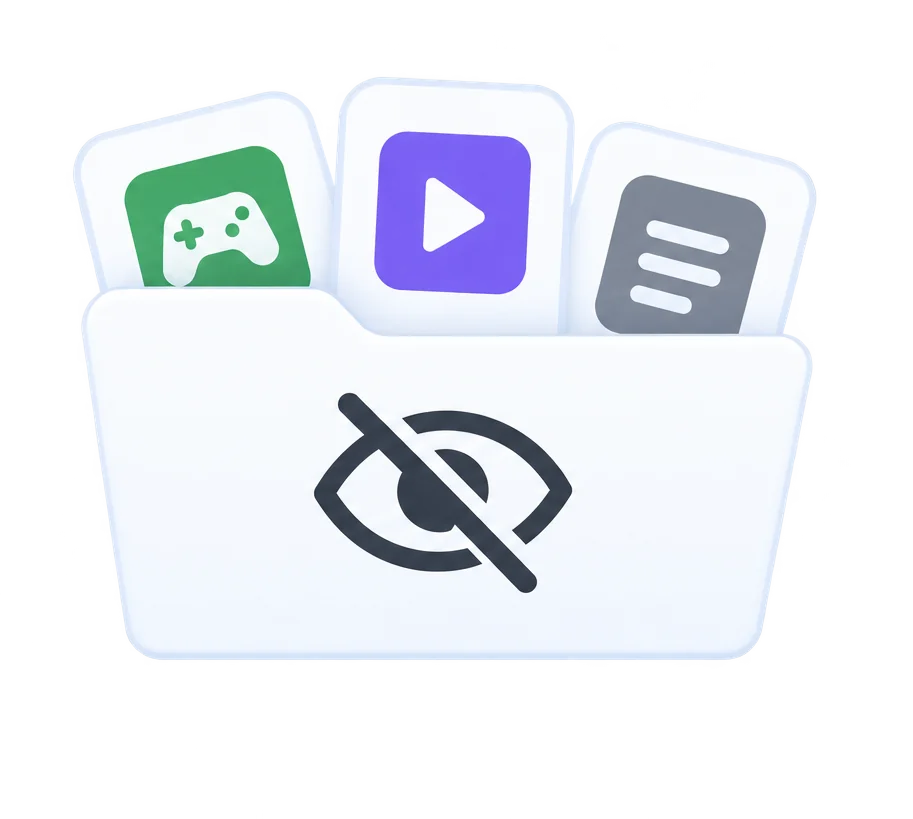 Hidden app files stored outside My Drive.